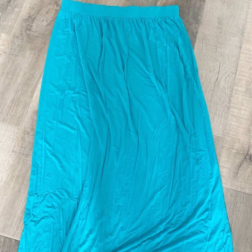 LOFT Aqua Long Skirt